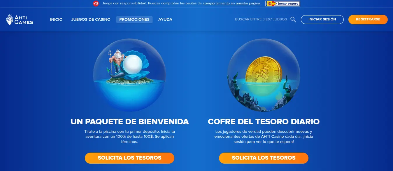 AHTI Games Casino Promociones