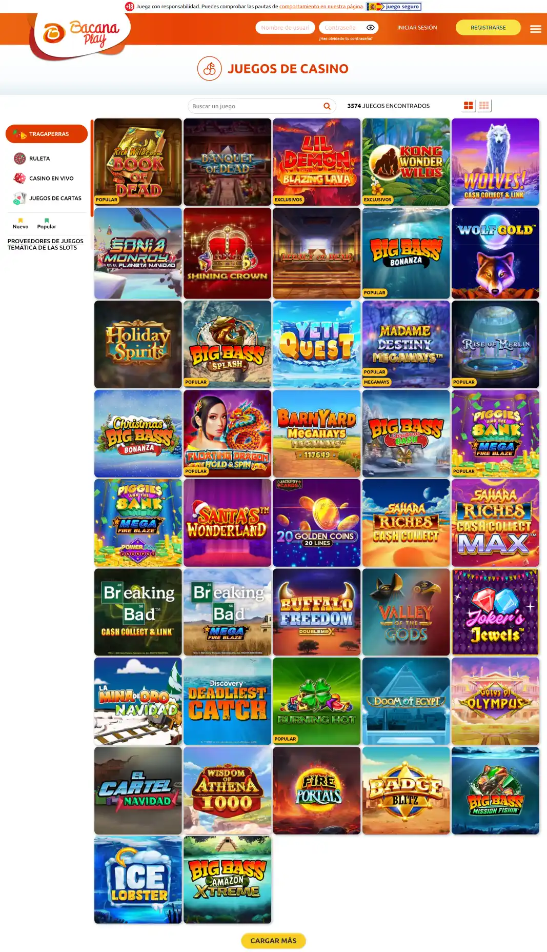 BacanaPlay Casino Tragamonedas